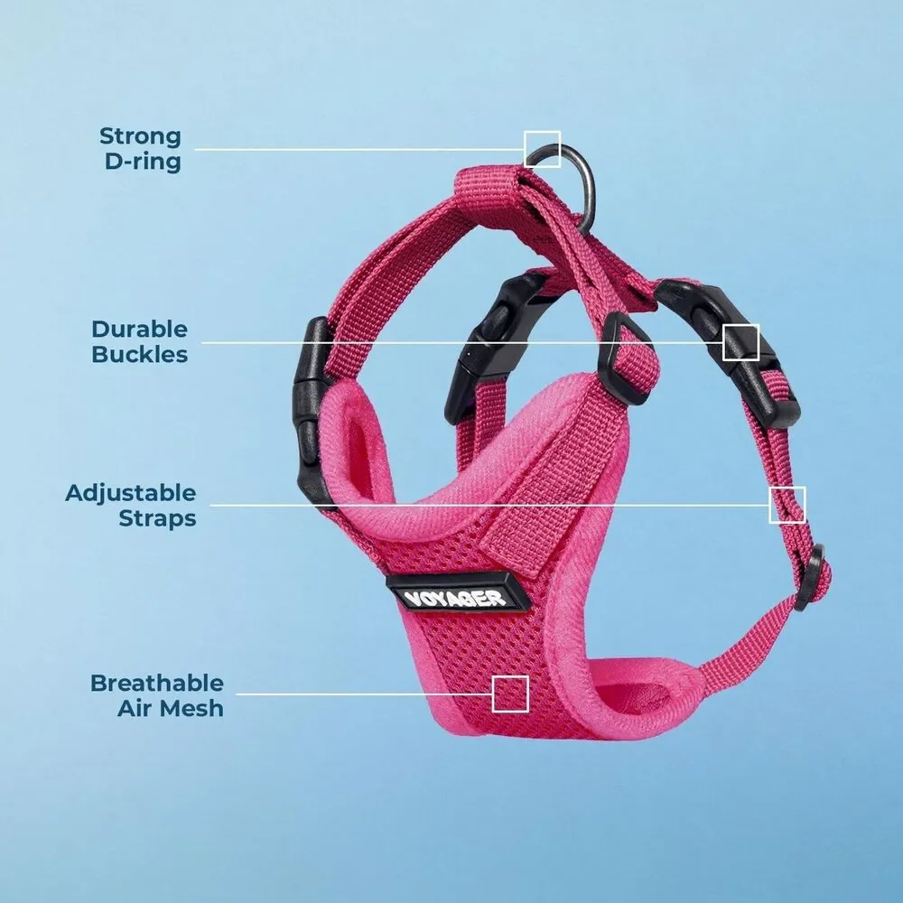Voyager Step-In Flex Mesh Dog Harness Pink S, Adjustable